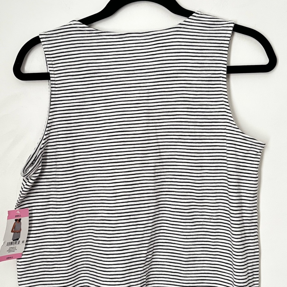 Lands’End Classic Neutral Black White Sleeveless Tank Top Size Small NEW D158 - Picture 11 of 12